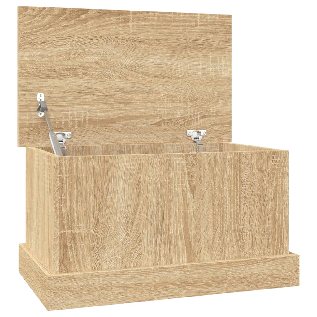 vidaXL Baúl almacenaje madera contrachapada roble sonoma 50x30x28 cm