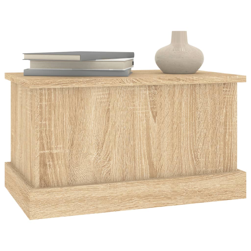 vidaXL Baúl almacenaje madera contrachapada roble sonoma 50x30x28 cm