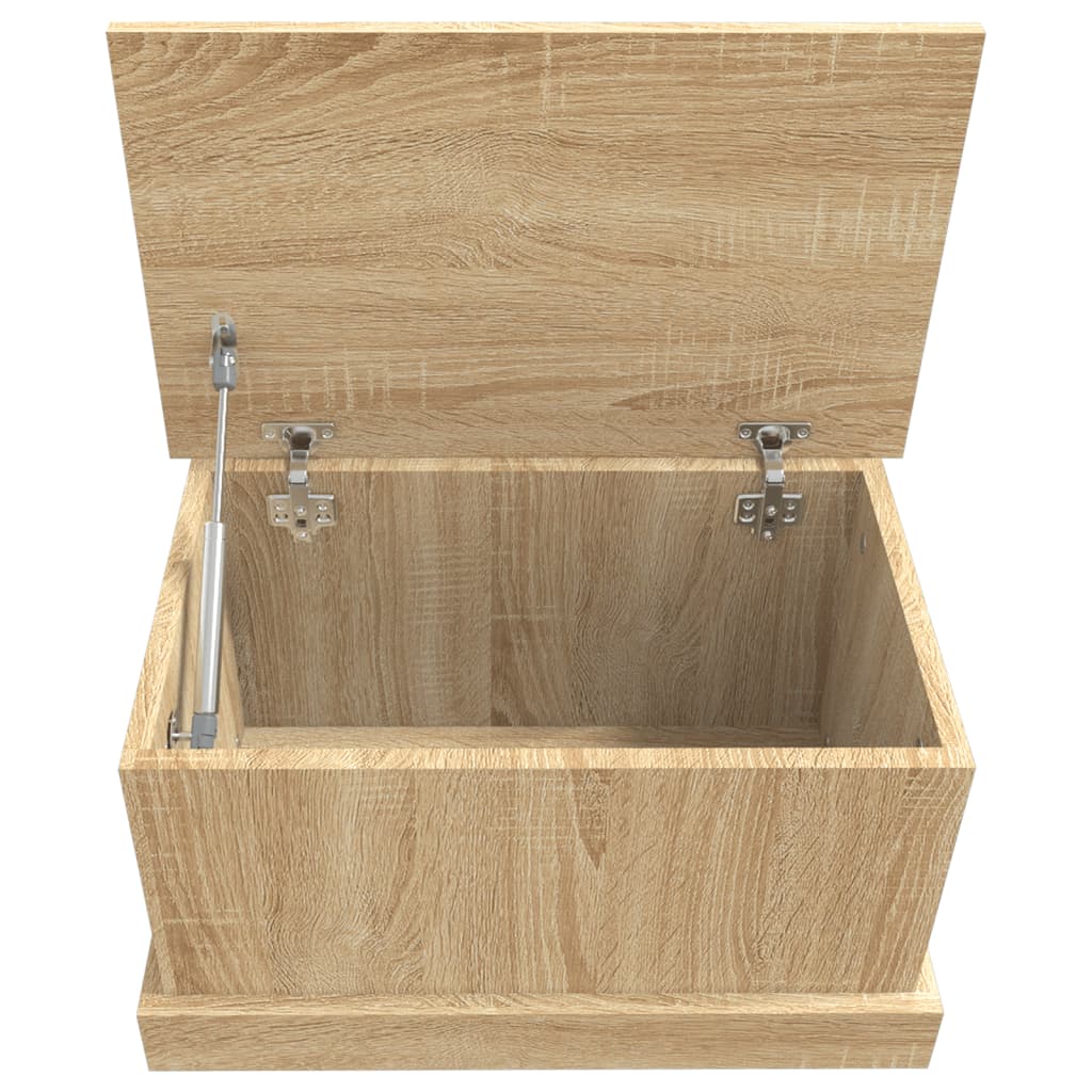 vidaXL Baúl almacenaje madera contrachapada roble sonoma 50x30x28 cm