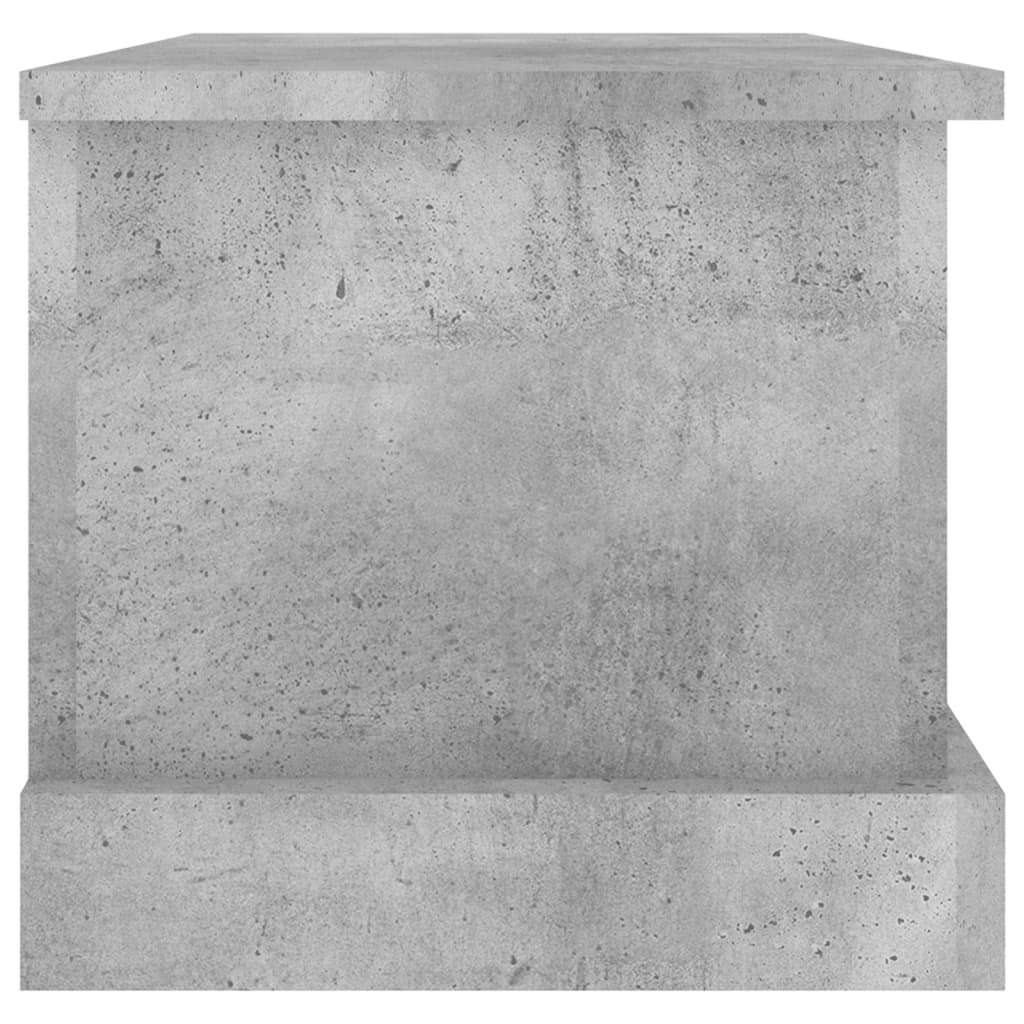 vidaXL Baúl almacenaje madera contrachapada gris hormigón 50x30x28 cm