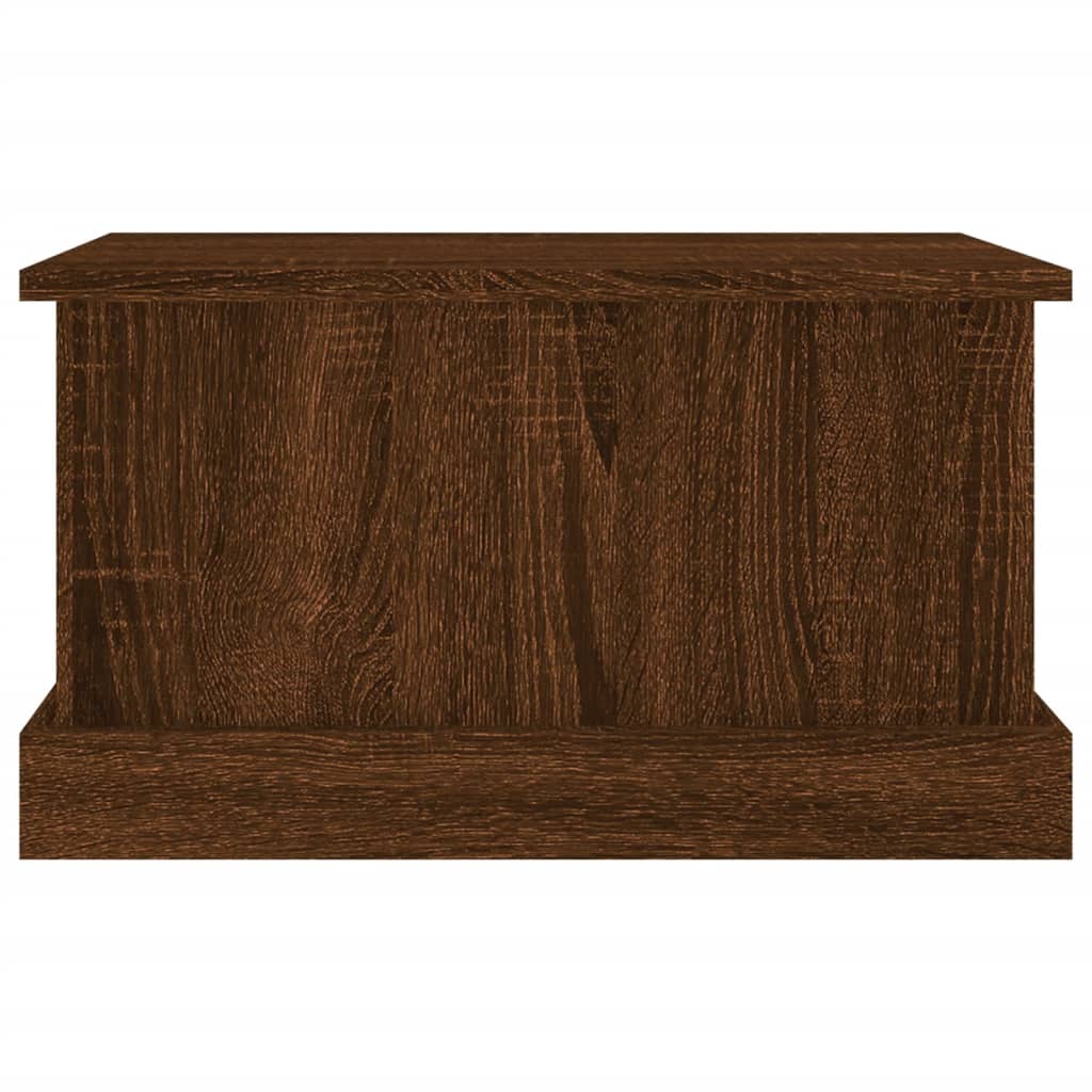 vidaXL Baúl almacenaje madera contrachapada roble marrón 50x30x28 cm