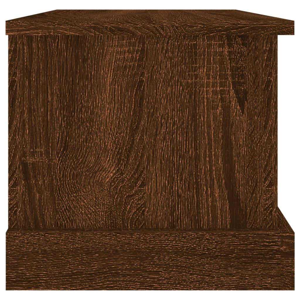 vidaXL Baúl almacenaje madera contrachapada roble marrón 50x30x28 cm