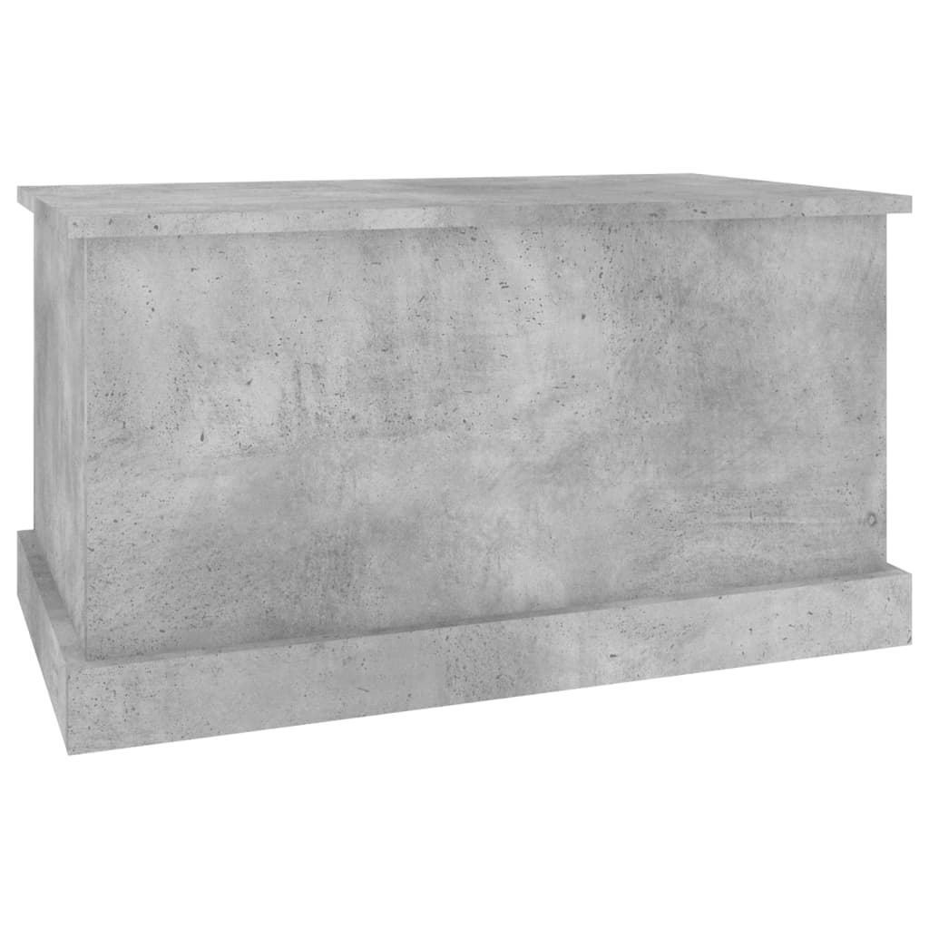 vidaXL Baúl almacenaje madera contrachapada gris hormigón 70x40x38 cm