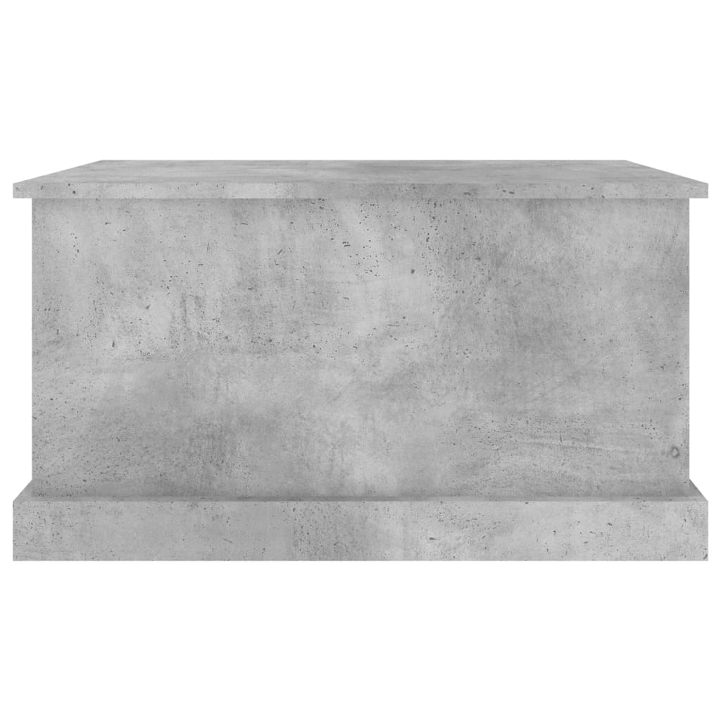 vidaXL Baúl almacenaje madera contrachapada gris hormigón 70x40x38 cm