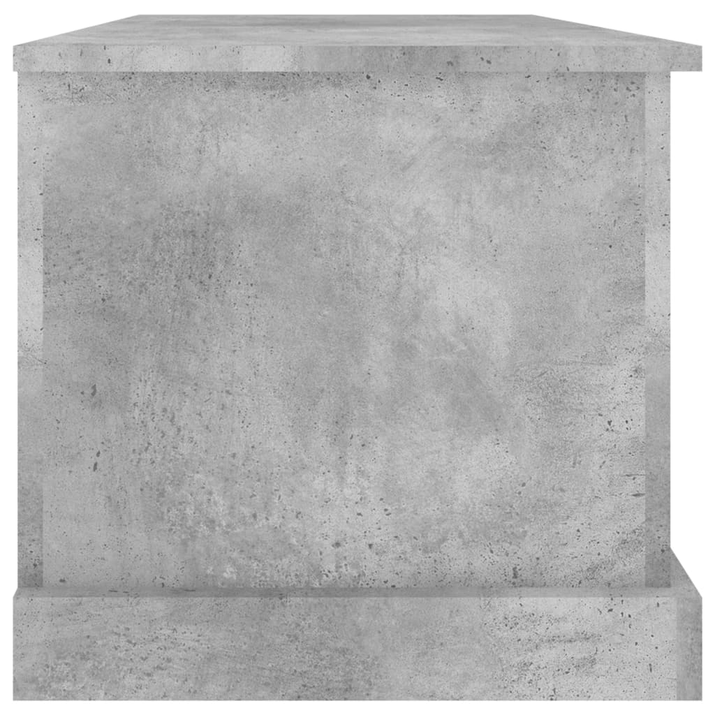 vidaXL Baúl almacenaje madera contrachapada gris hormigón 70x40x38 cm