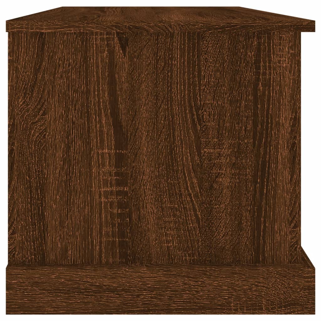 vidaXL Baúl almacenaje madera contrachapada roble marrón 70x40x38 cm