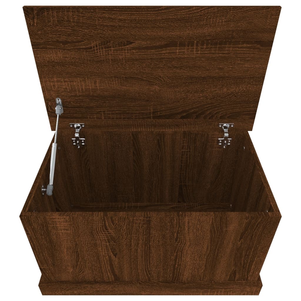 vidaXL Baúl almacenaje madera contrachapada roble marrón 70x40x38 cm