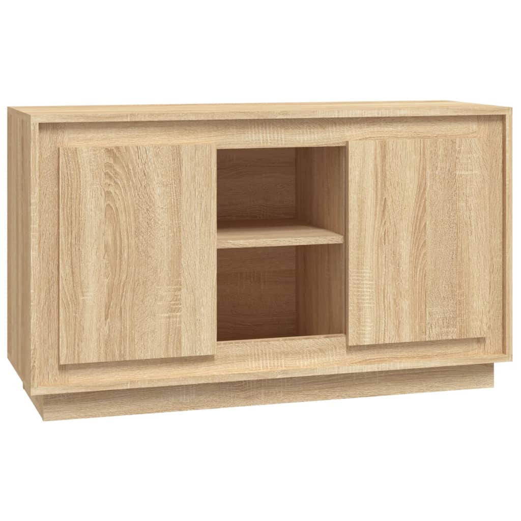 vidaXL Aparador de madera contrachapada roble Sonoma 102x35x60 cm