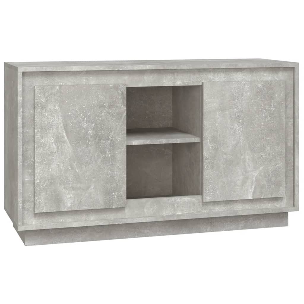 vidaXL Aparador de madera contrachapada gris hormigón 102x35x60 cm