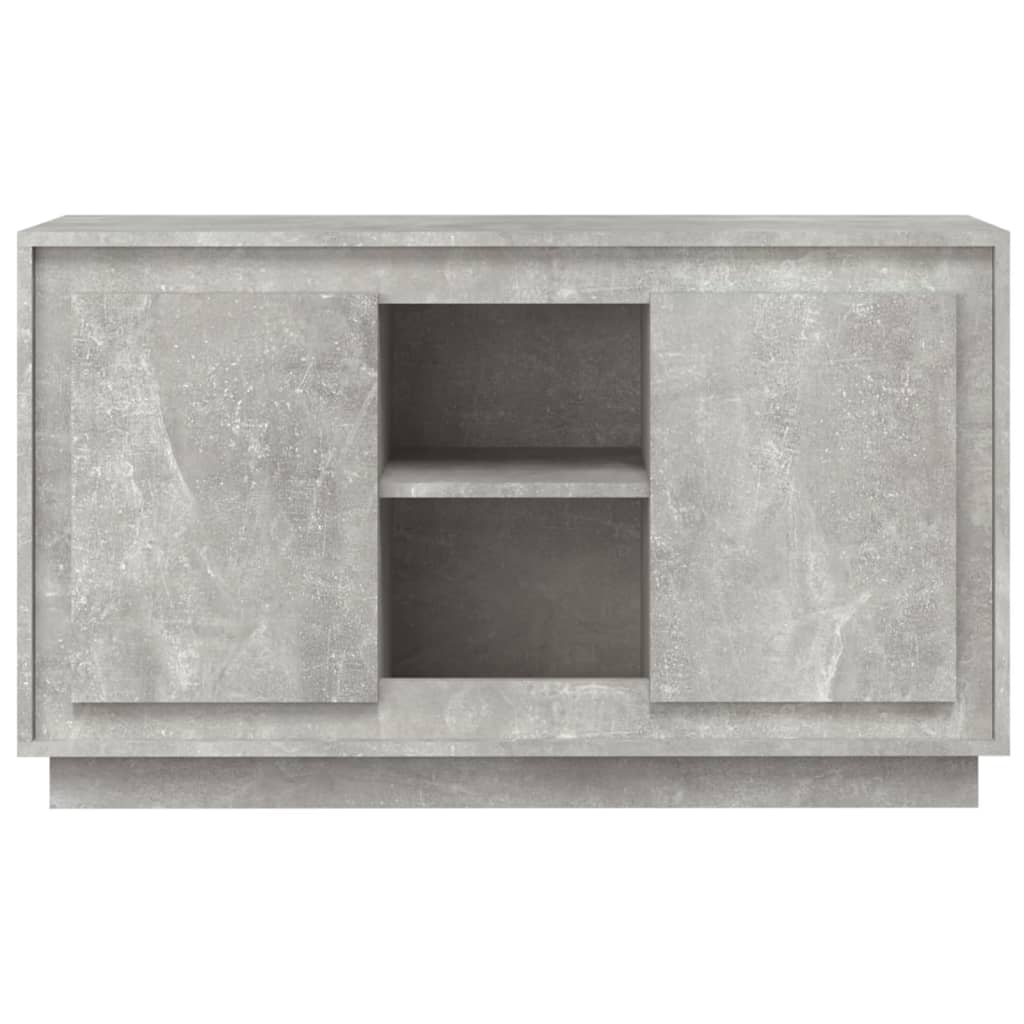 vidaXL Aparador de madera contrachapada gris hormigón 102x35x60 cm