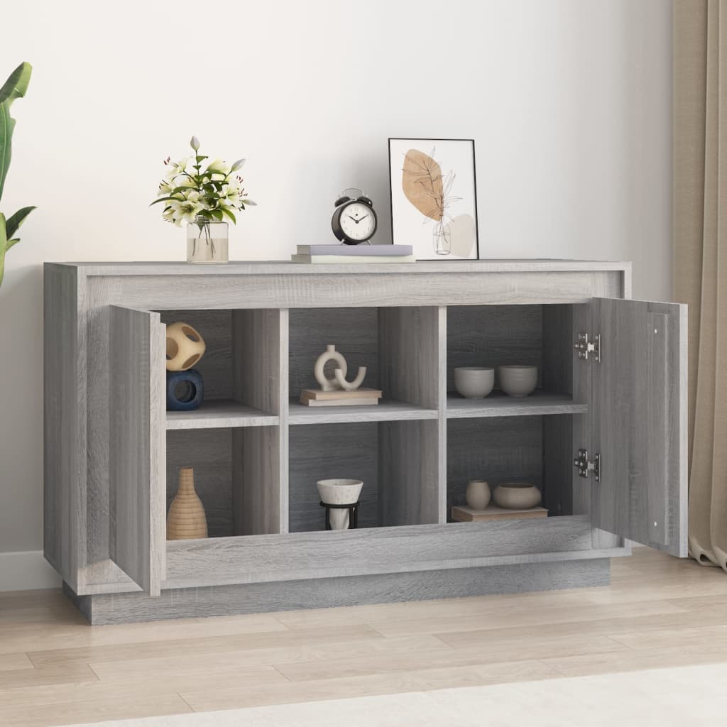 vidaXL Aparador de madera contrachapada gris Sonoma 102x35x60 cm