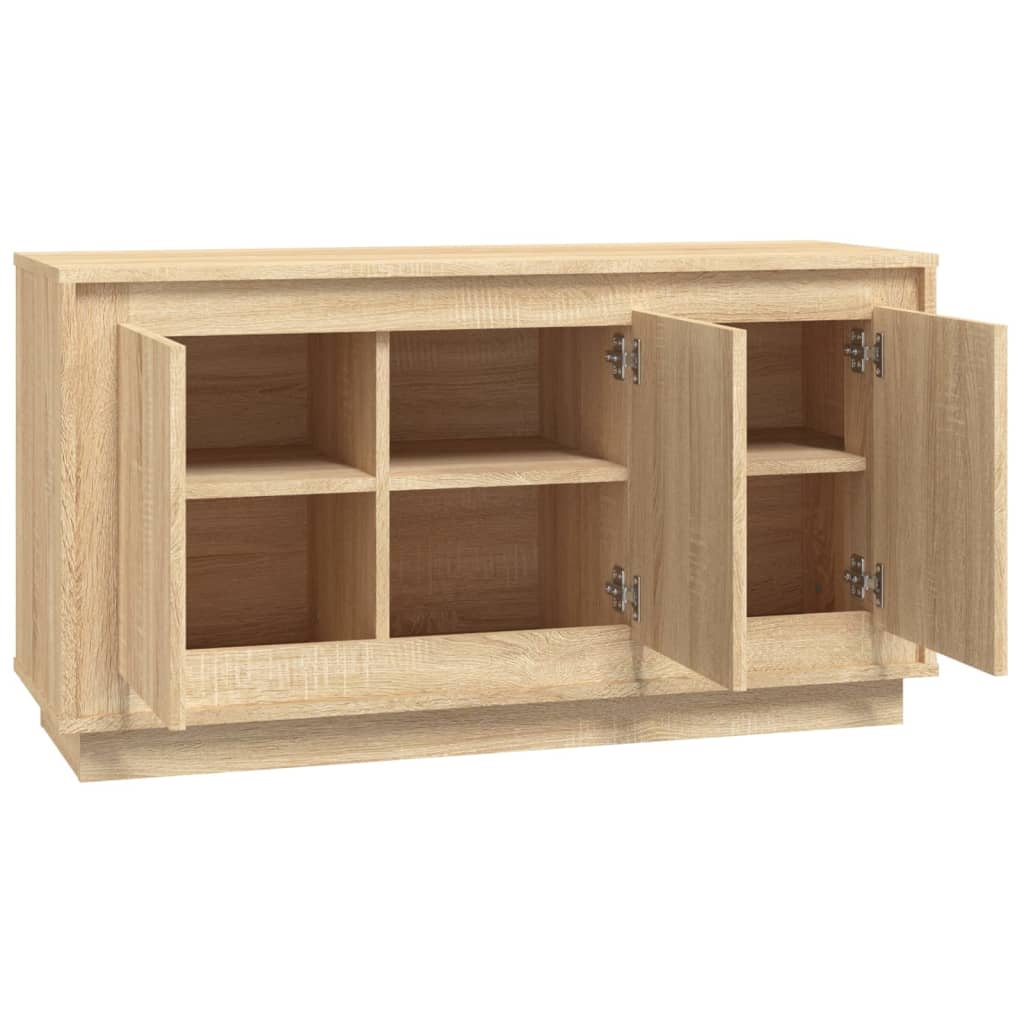 vidaXL Aparador madera contrachapada roble Sonoma 102x35x55 cm