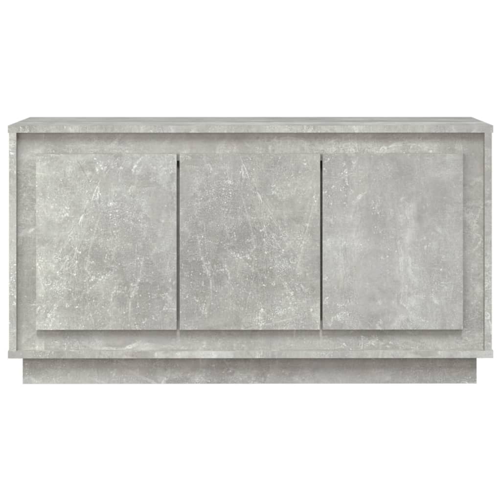 vidaXL Aparador de madera contrachapada gris hormigón 102x35x55 cm