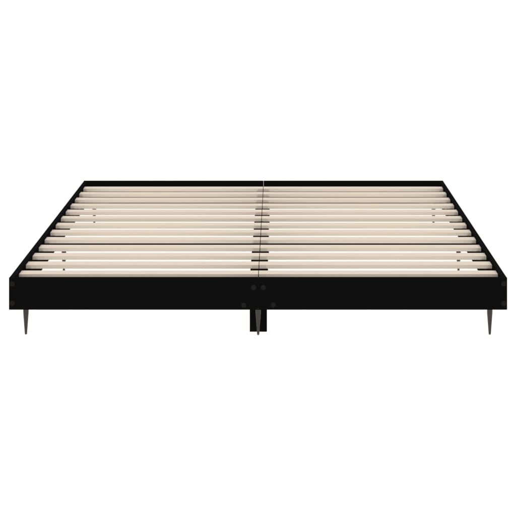 vidaXL Estructura de cama madera de ingeniería negra 160x200 cm