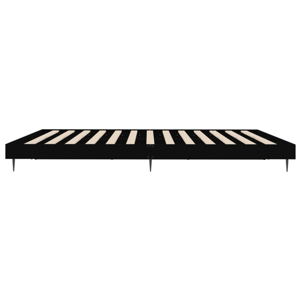 vidaXL Estructura de cama madera de ingeniería negra 160x200 cm