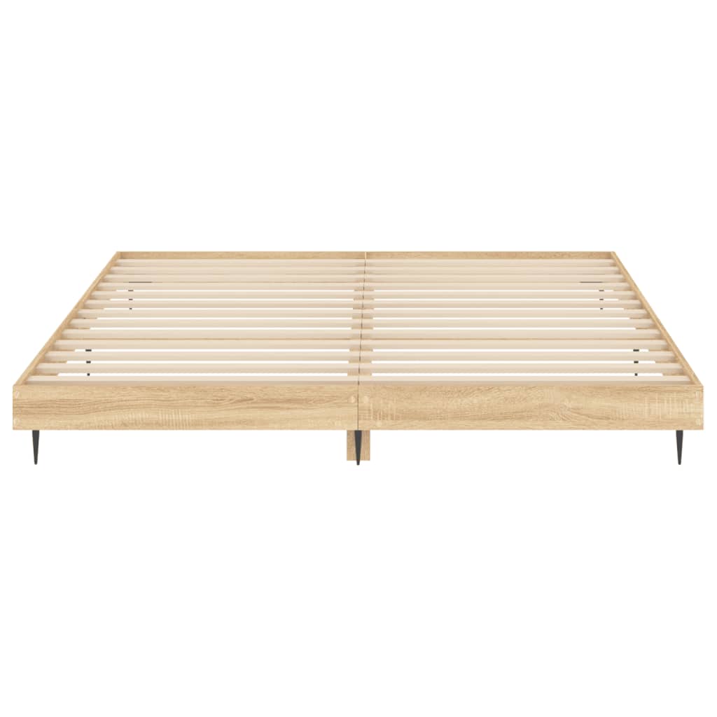 vidaXL Estructura de cama sin colchón madera roble Sonoma 140x200 cm