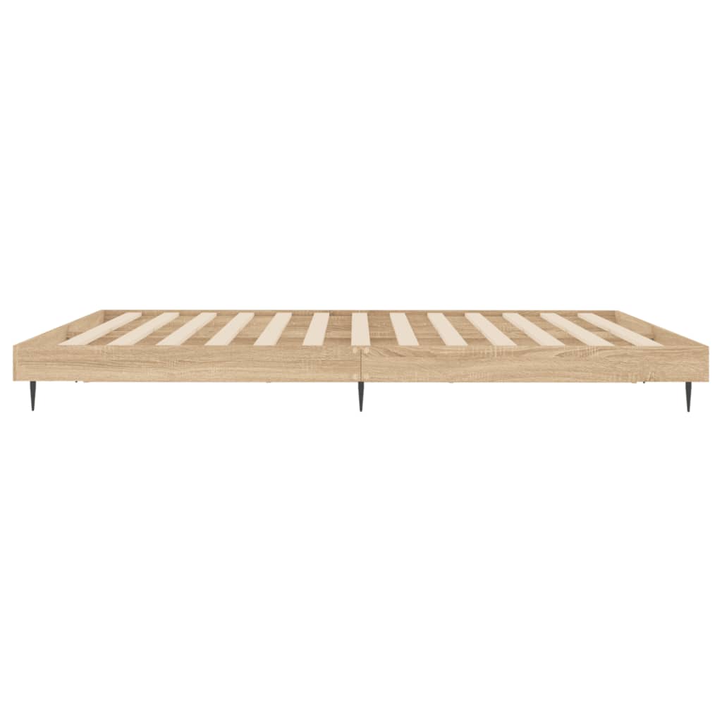 vidaXL Estructura de cama sin colchón madera roble Sonoma 140x200 cm