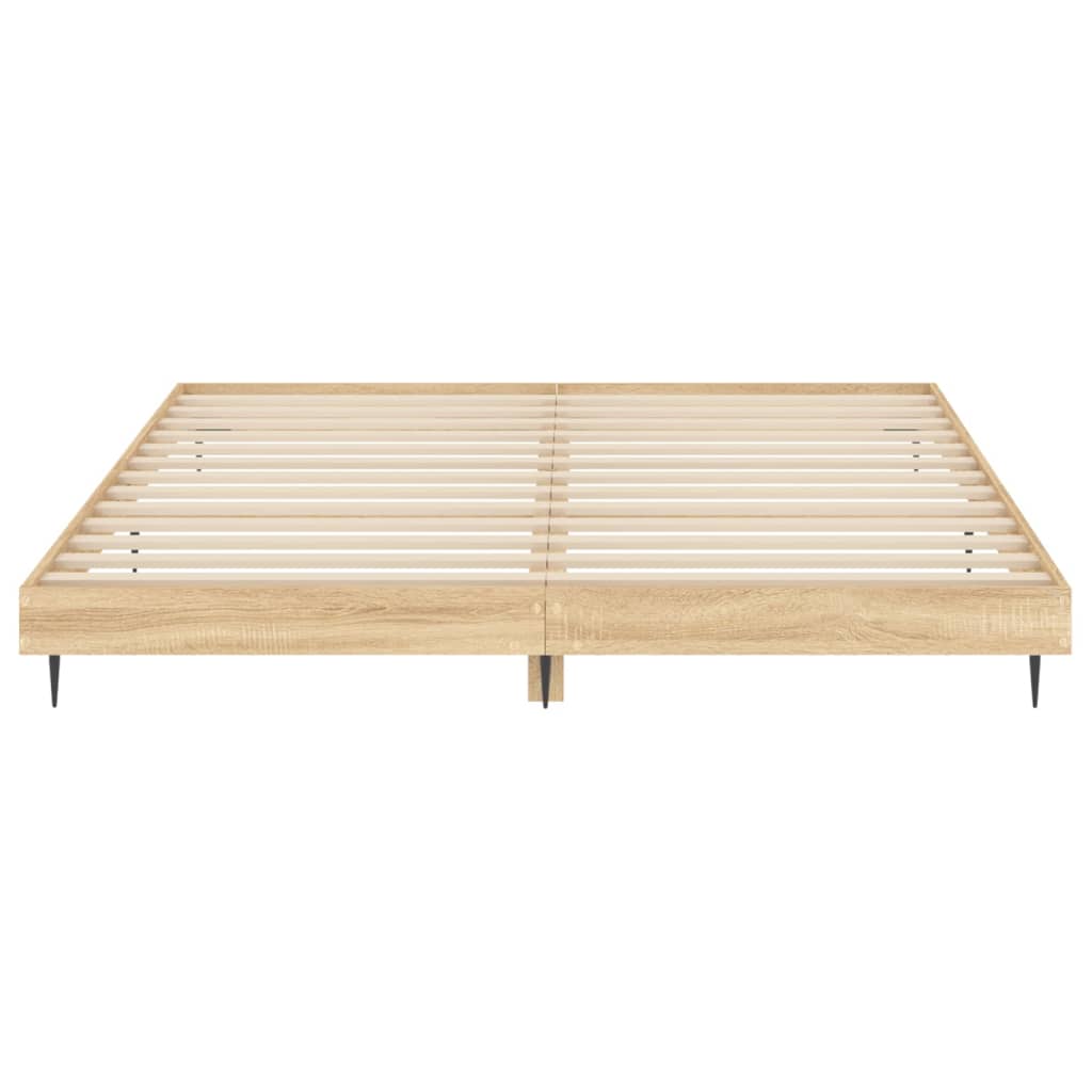 vidaXL Estructura de cama sin colchón madera roble Sonoma 120x200 cm