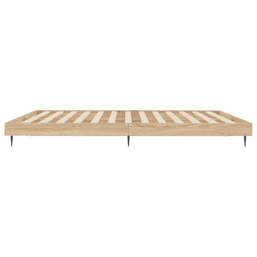 vidaXL Estructura de cama sin colchón madera roble Sonoma 120x200 cm