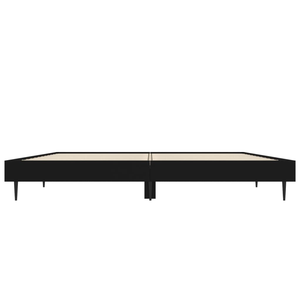 vidaXL Estructura de cama madera de ingeniería negra 140x190 cm