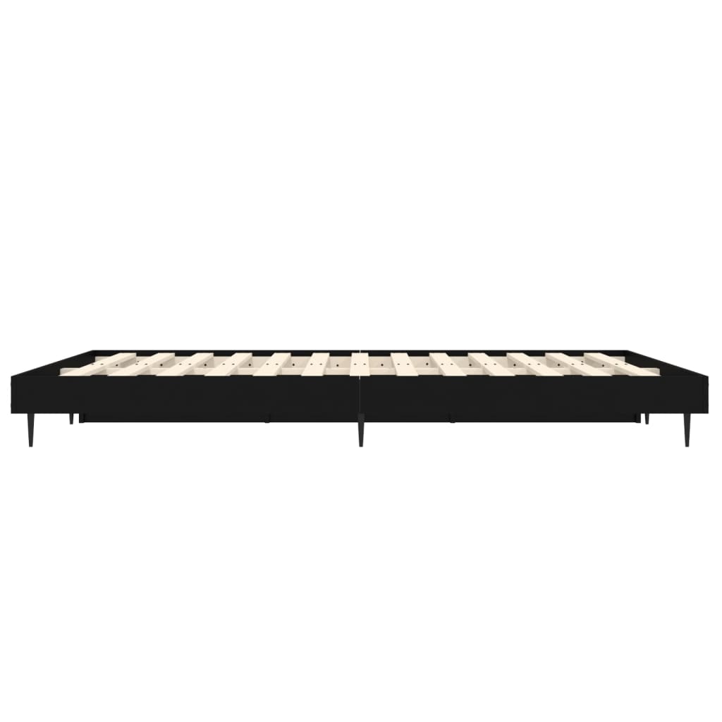 vidaXL Estructura de cama madera de ingeniería negra 140x190 cm