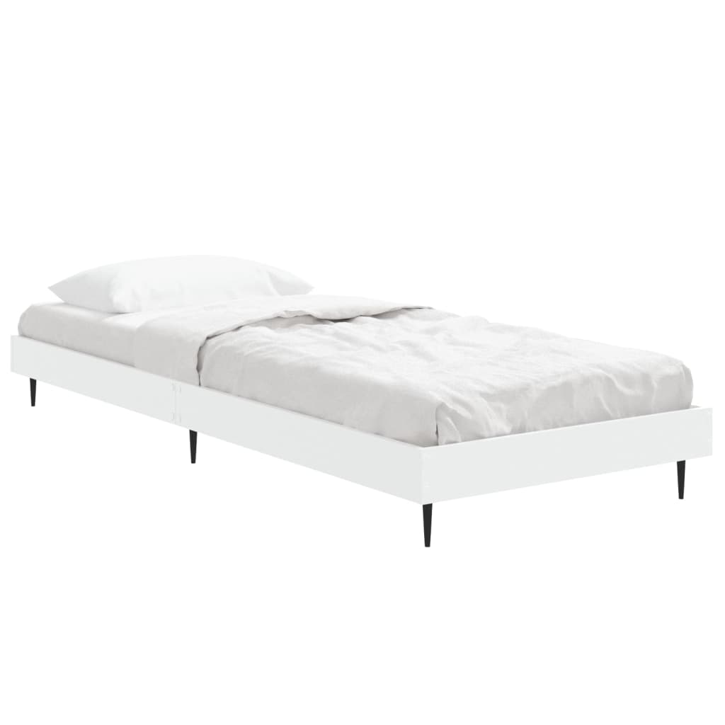 vidaXL Estructura de cama madera de ingeniería blanca 75x190 cm