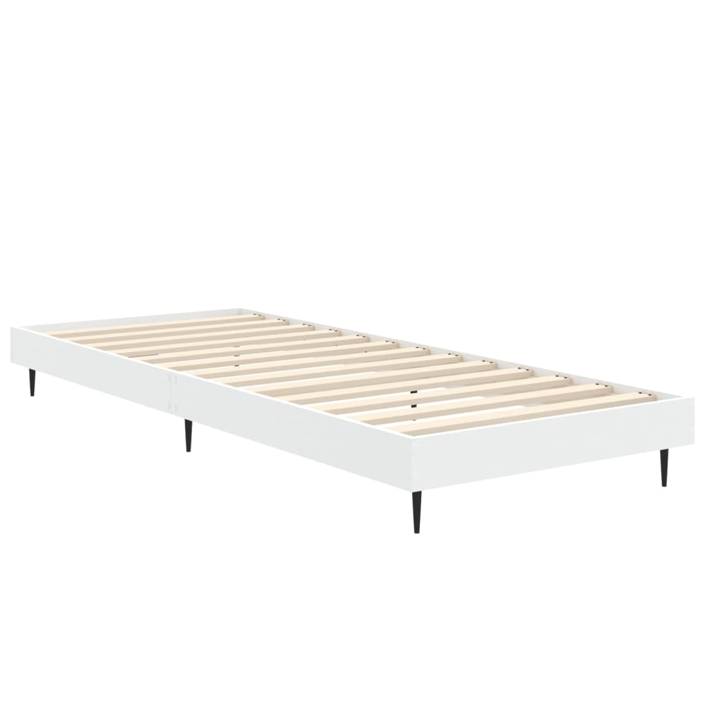 vidaXL Estructura de cama madera de ingeniería blanca 75x190 cm