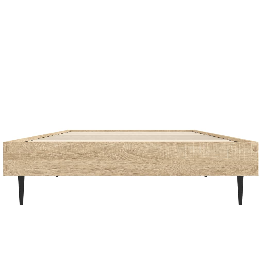 vidaXL Estructura de cama sin colchón madera roble Sonoma 75x190 cm