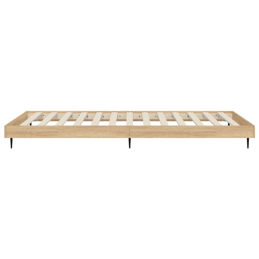 vidaXL Estructura de cama sin colchón madera roble Sonoma 75x190 cm