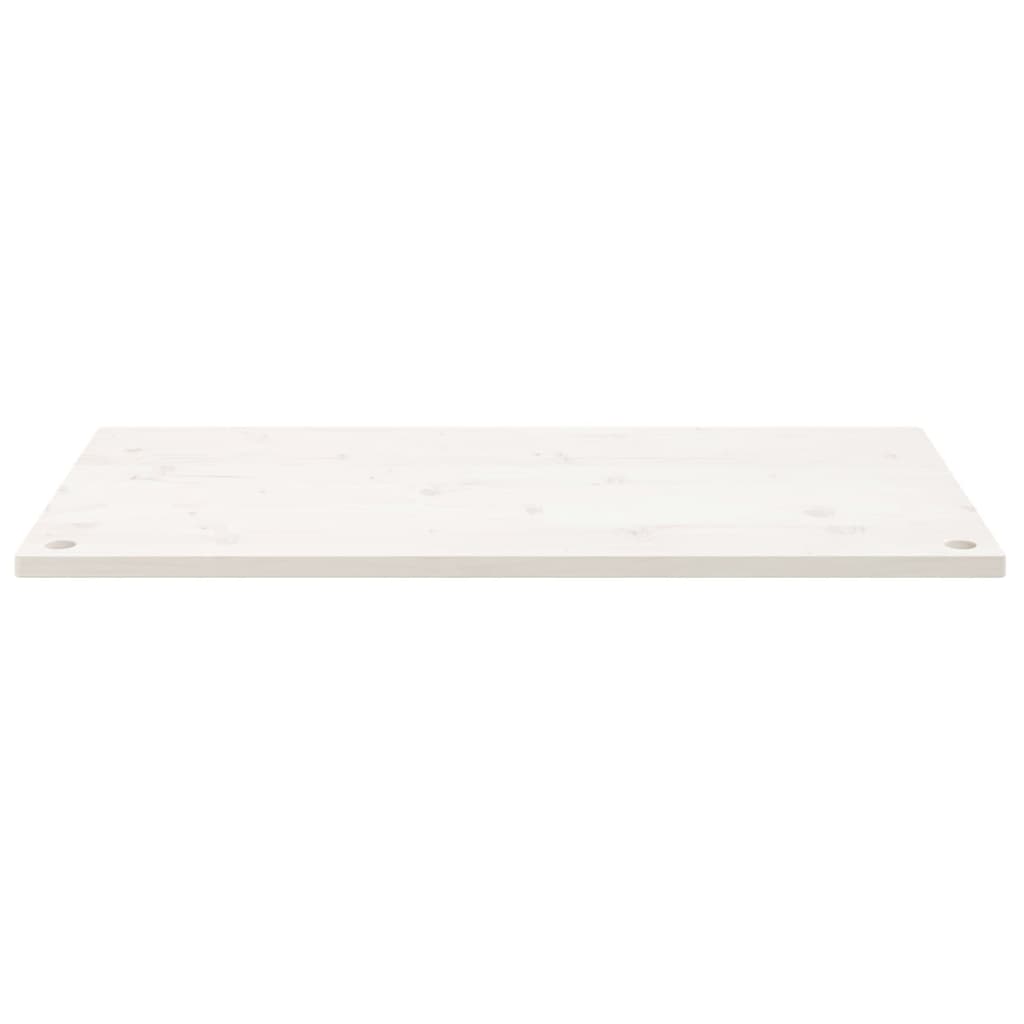 vidaXL Tablero de escritorio madera maciza pino blanco 100x50x2,5 cm