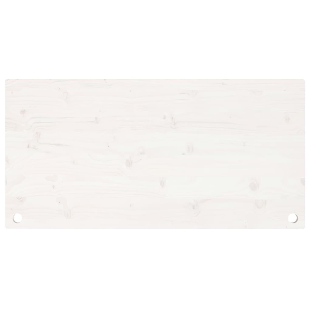 vidaXL Tablero de escritorio madera maciza pino blanco 100x50x2,5 cm