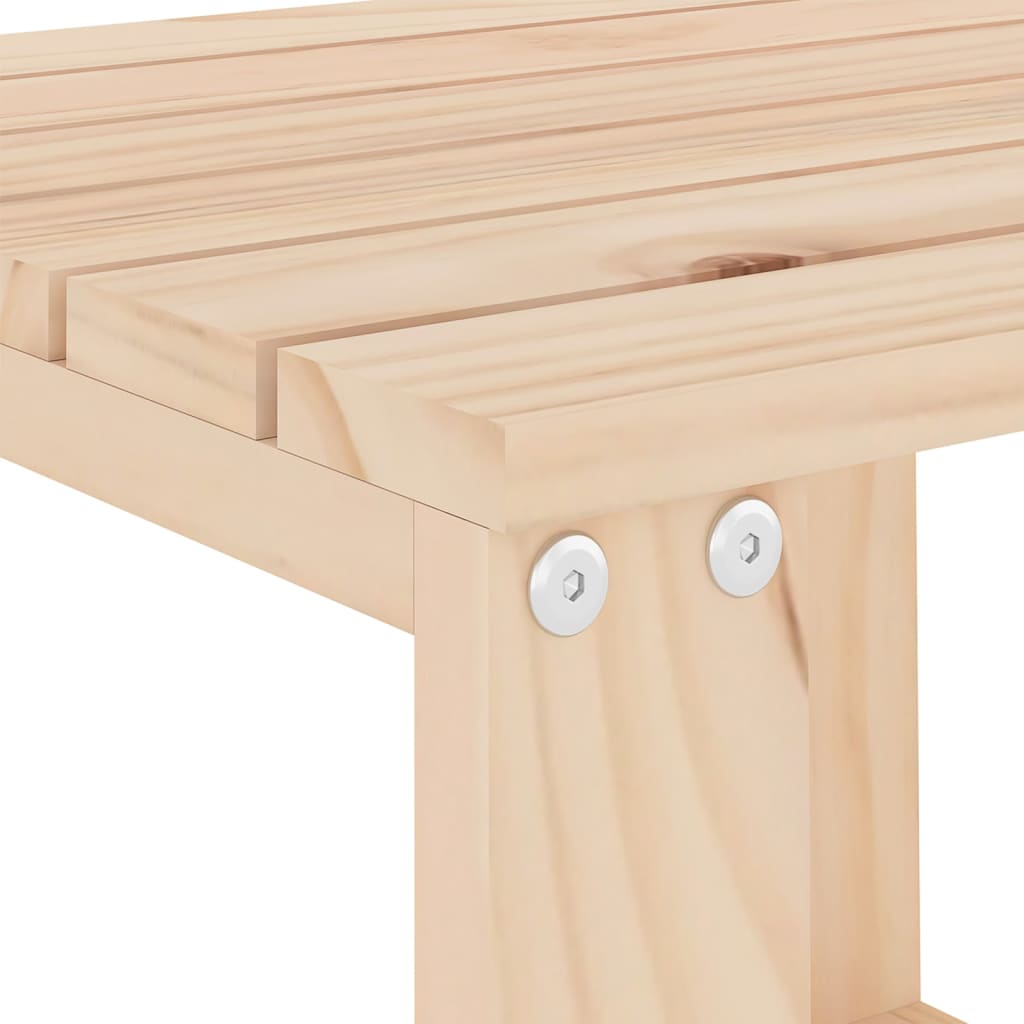 vidaXL Tumbonas con mesa 2 uds madera maciza de pino