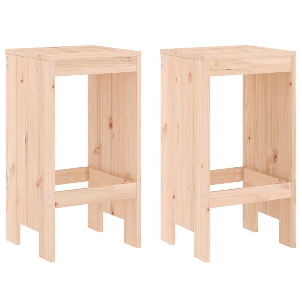 vidaXL Set de mesa y taburetes altos 3 piezas madera maciza de pino