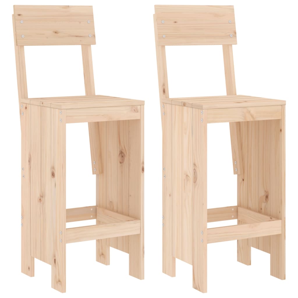 vidaXL Set de mesa y taburetes altos 3 piezas madera maciza de pino