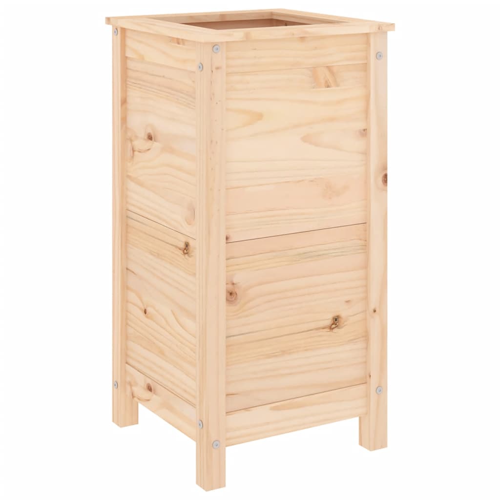 vidaXL Jardinera madera maciza de pino 40x40x78 cm