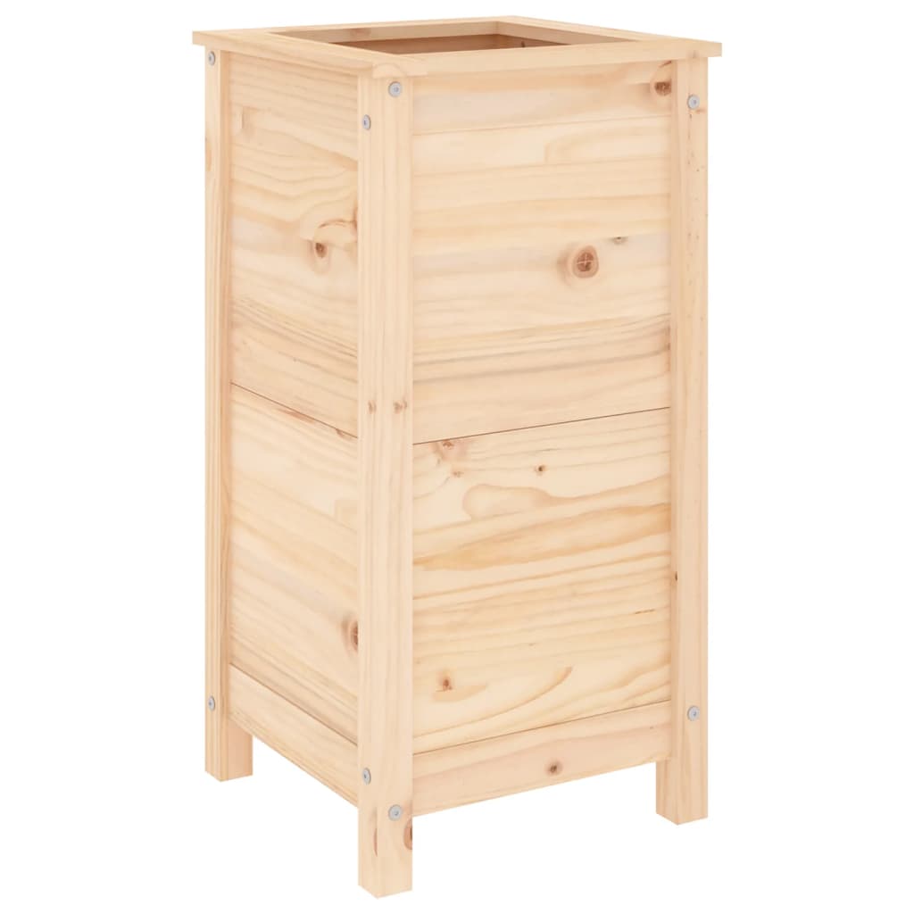 vidaXL Jardinera madera maciza de pino 40x40x78 cm