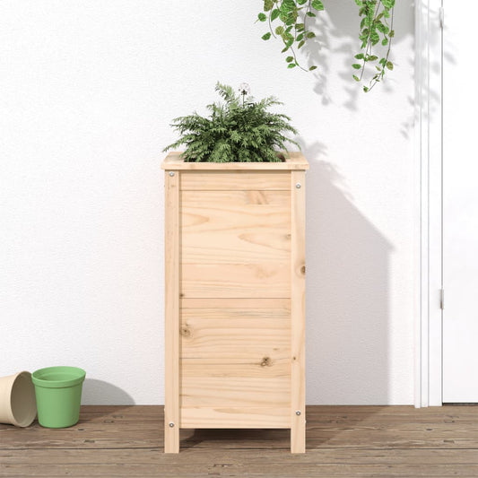 vidaXL Jardinera madera maciza de pino 40x40x78 cm