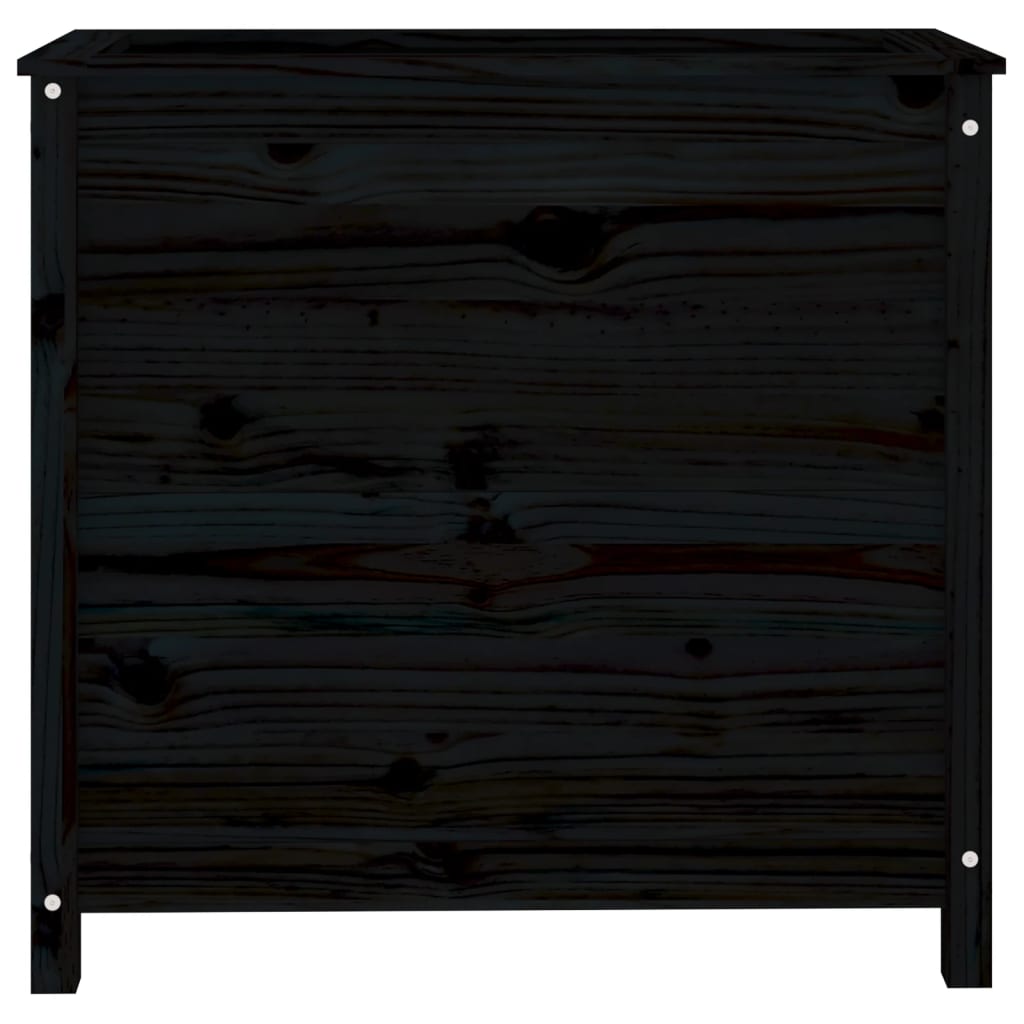 vidaXL Jardinera madera maciza de pino negro 82,5x40x78 cm