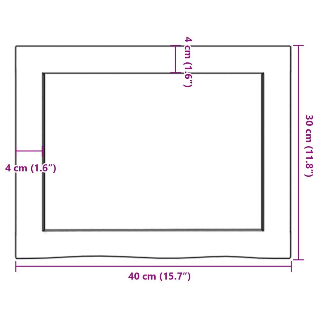 vidaXL Estante de pared madera maciza roble sin tratar 40x30x(2-6) cm