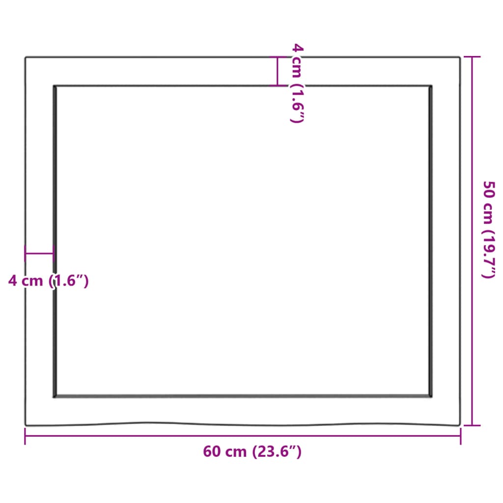 vidaXL Estante de pared madera maciza roble sin tratar 60x50x(2-6) cm