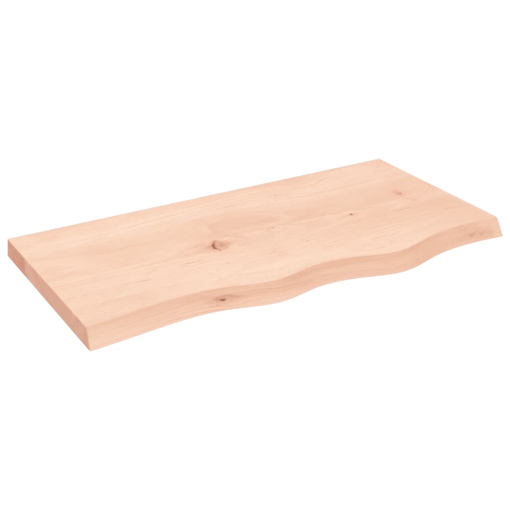 vidaXL Estante de pared madera maciza roble sin tratar 80x40x(2-4) cm