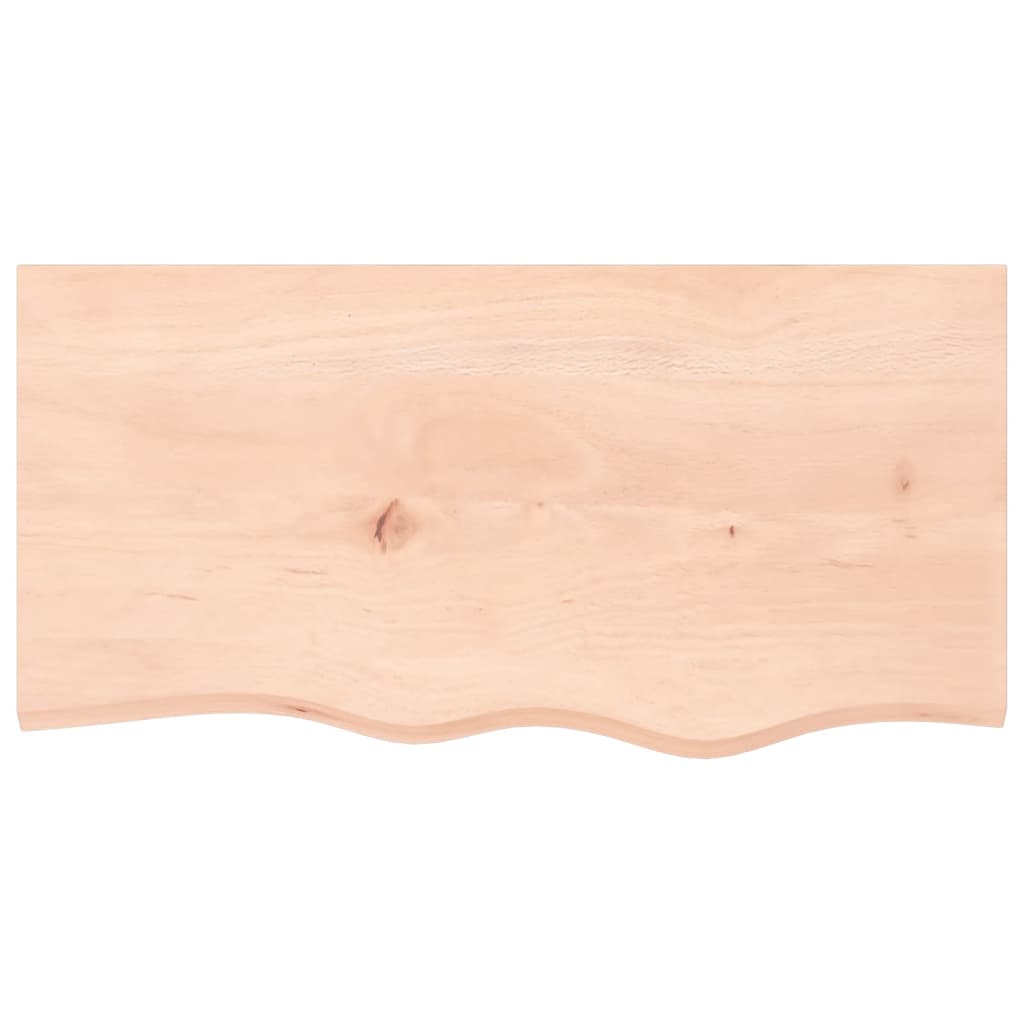 vidaXL Estante de pared madera maciza roble sin tratar 80x40x(2-4) cm