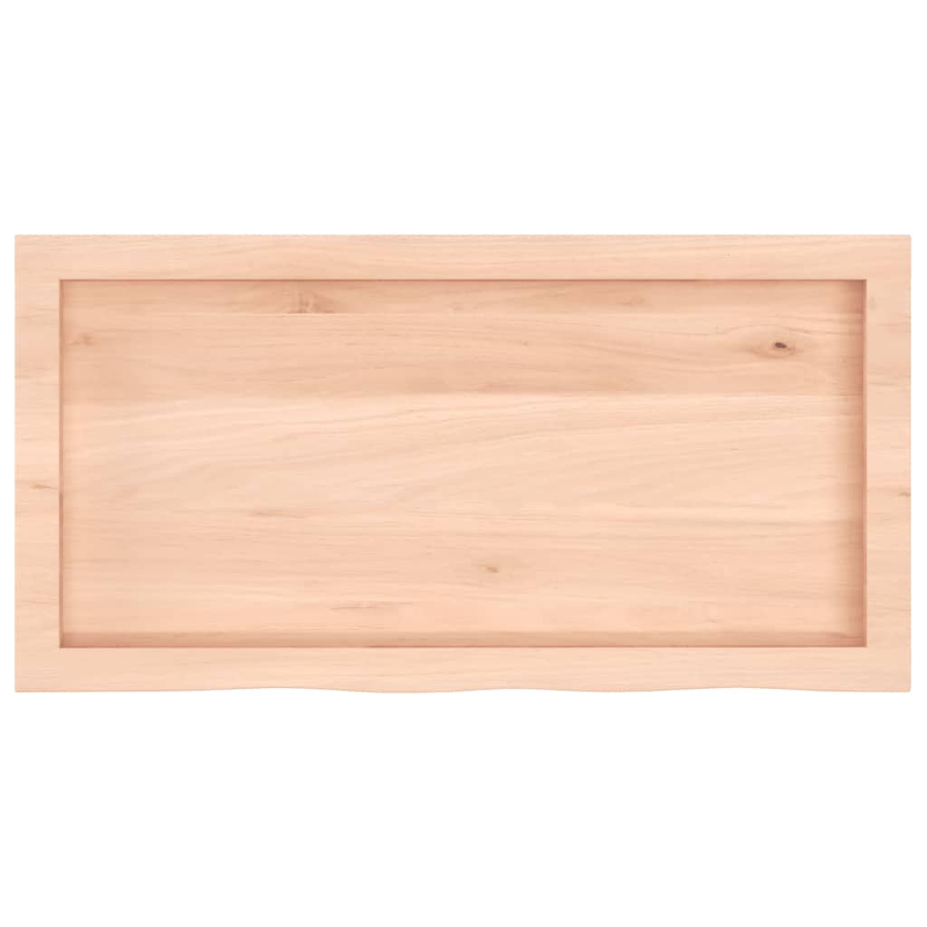 vidaXL Estante de pared madera maciza roble sin tratar 80x40x(2-4) cm