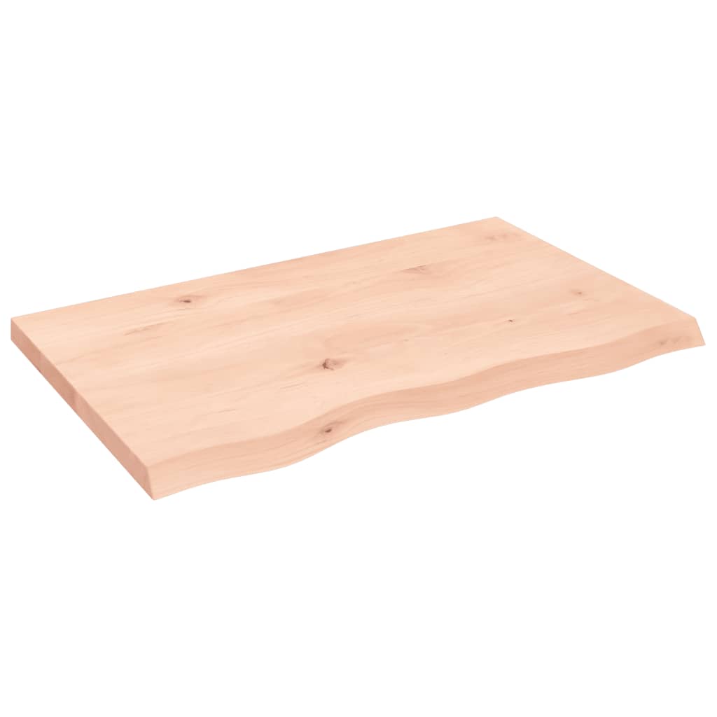 vidaXL Estante de pared madera maciza roble sin tratar 80x50x(2-4) cm