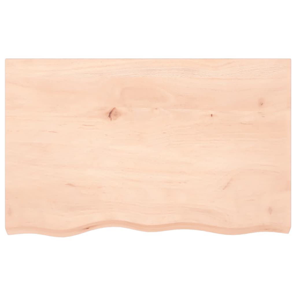 vidaXL Estante de pared madera maciza roble sin tratar 80x50x(2-4) cm