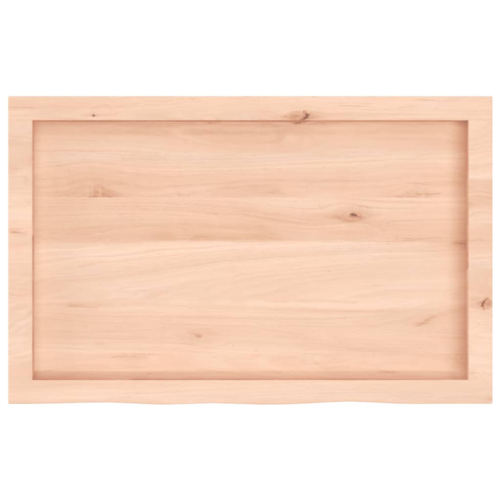 vidaXL Estante de pared madera maciza roble sin tratar 80x50x(2-4) cm