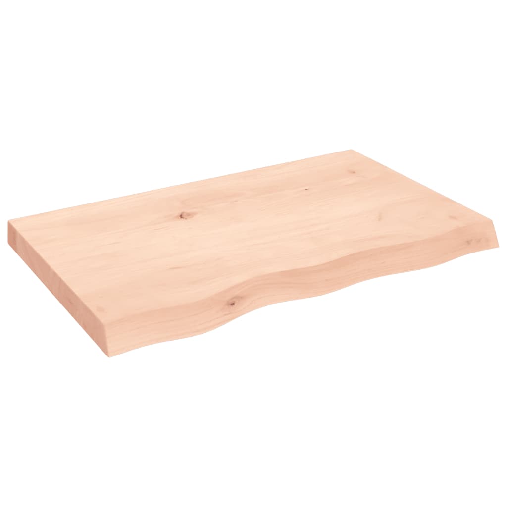 vidaXL Estante de pared madera maciza roble sin tratar 80x50x(2-6) cm