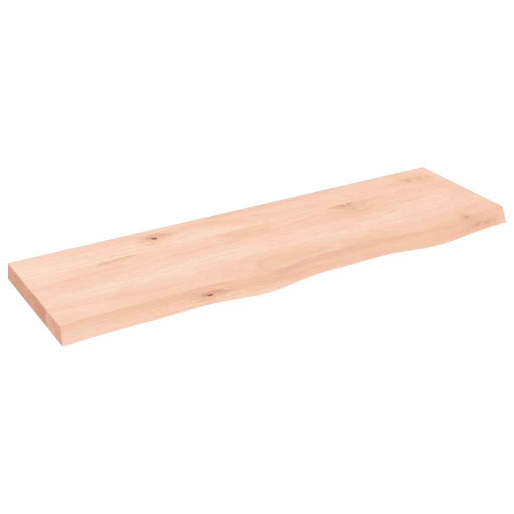 vidaXL Estante de pared madera maciza roble sin tratar 100x30x(2-4) cm