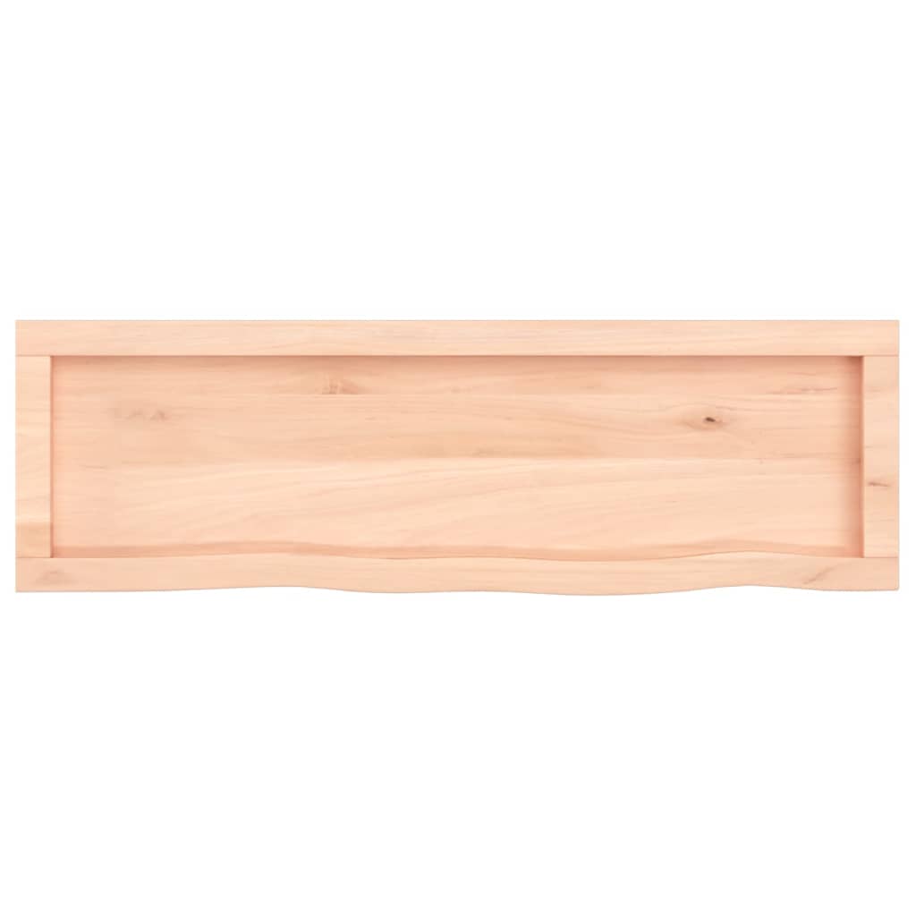 vidaXL Estante de pared madera maciza roble sin tratar 100x30x(2-4) cm