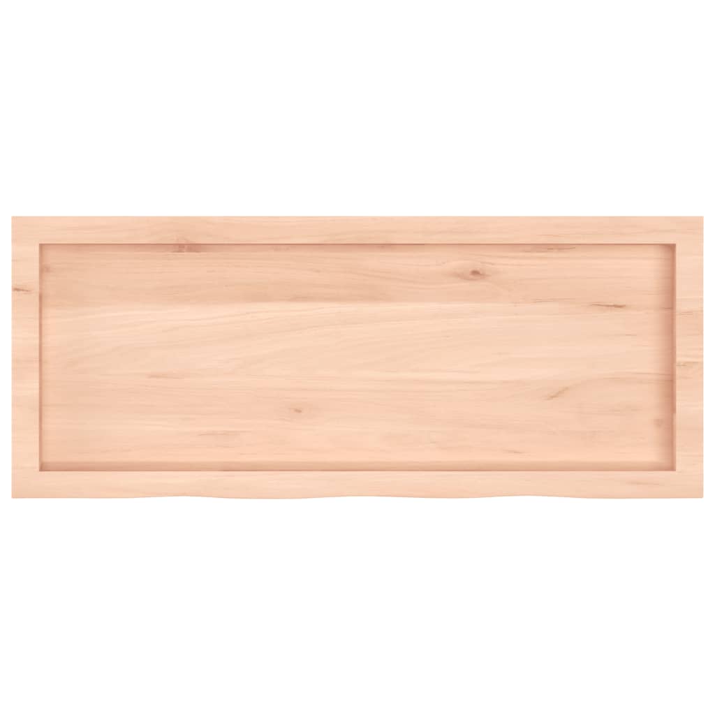 vidaXL Estante de pared madera maciza roble sin tratar 100x40x(2-4) cm